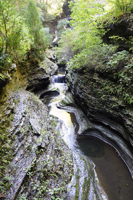 The view from the bridge over Rainbow Falls